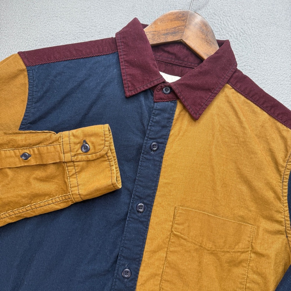 American Eagle Classic Fit Corduroy Shirt Mens Small Multicolor Casual Preppy